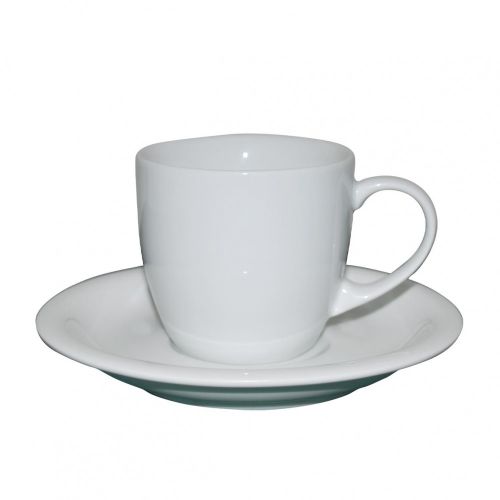 Q Basic weiß 17 cl. SET. Druck auf Tasse und Untertasse möglich